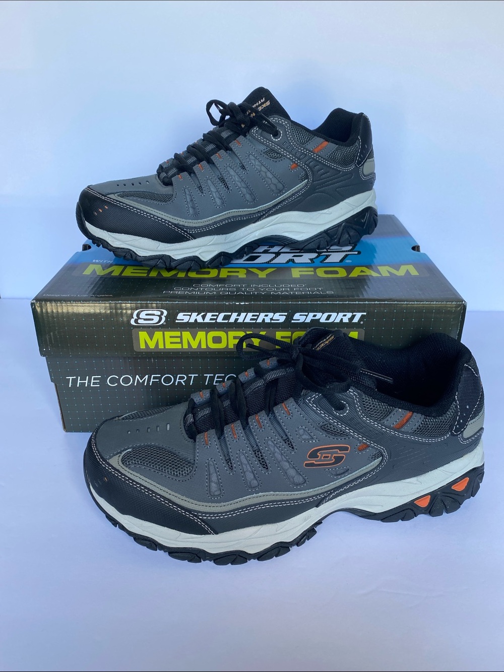 Sketchers sport memory foam after burn extra wide 11.5 gray